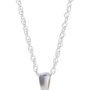 Sterling Silver Crystal Halo Pendant Necklace, 18" by